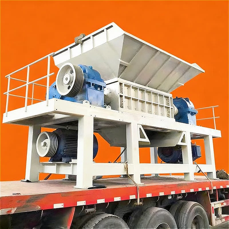 Automatic Double Shaft Wast Tire Shredder Equipment Double Shaft Rubber Shredder Crushing Machines Multifunctional Shredder Sale