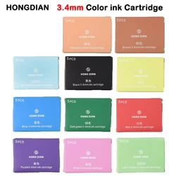5/10/15 PCS HONGDIAN 3.4mm Color Ink Cartridge Refill Fountain Pen Ink Fountain Pen Ink Office School Supplies Stationery
