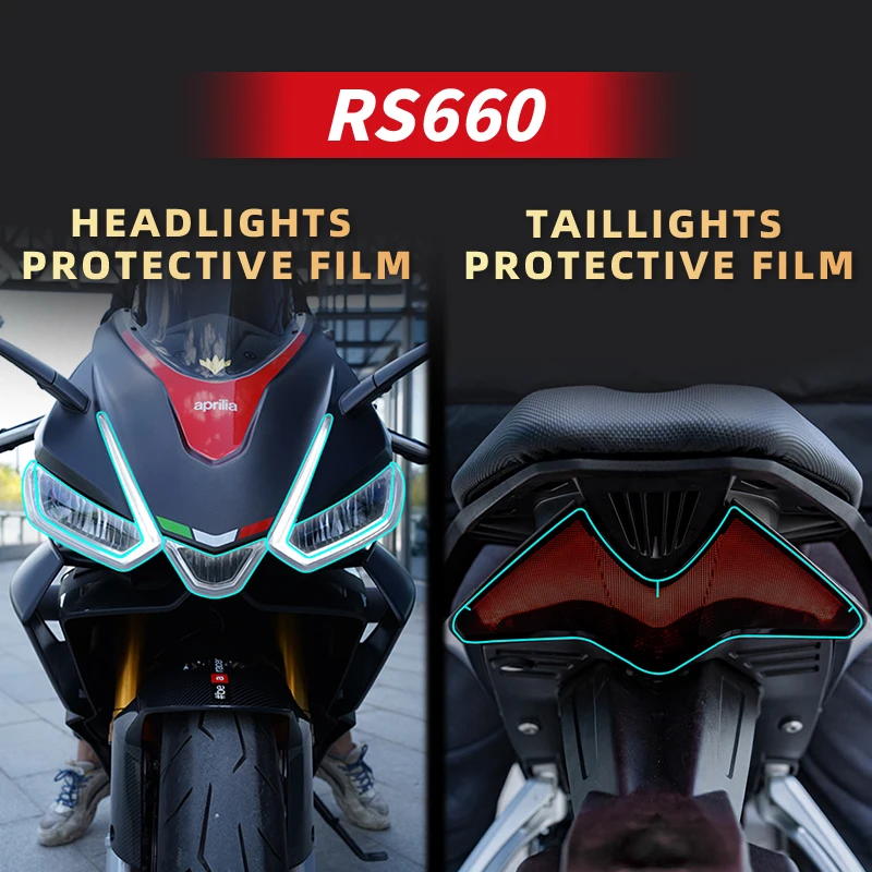 

Used For Aprilia RS660 A Set Of Headlights And Taillights Transparent Protection Film Of Motorcycle Accessories Decals Stickers