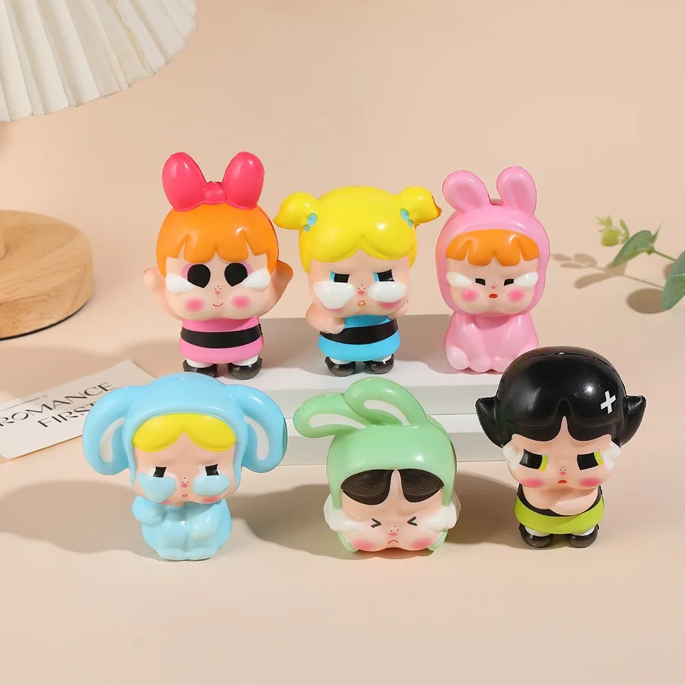 The Powerpuff Girls Kawaii Squeeze Toy Kawaii Антистрессовые игрушки для взрослых Силиконовые щипцы TPR Мягкие декомпрессионные игрушки для снятия стресса