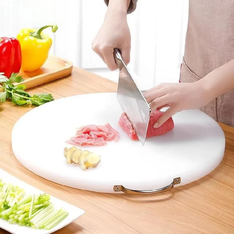 

White Layered Cutting Board Certified Food Safety Round Kitchen Cutting Board