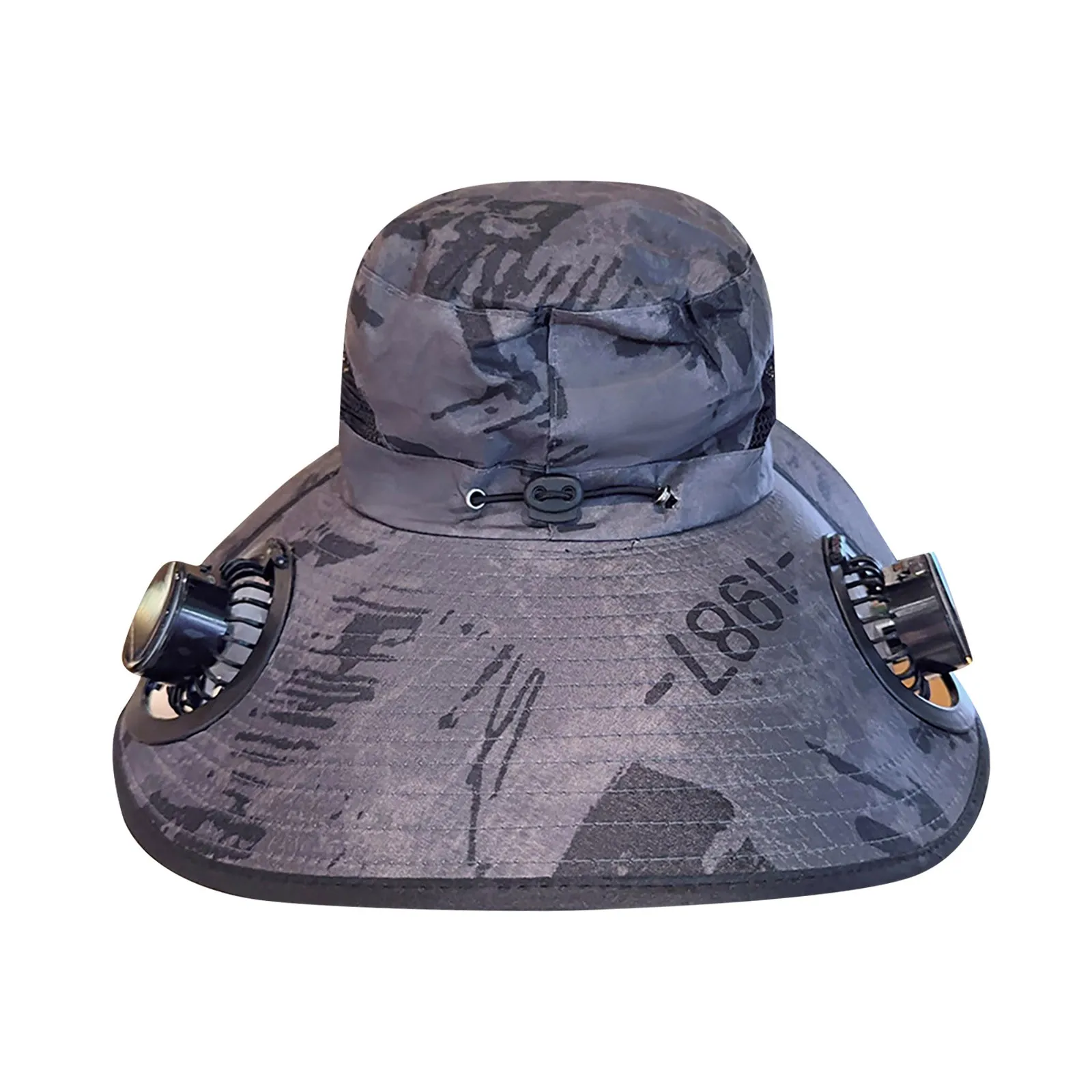 

Outdoor Wide Brimmed Sun Hat With 2 Solar Fans, Sun Fisherman Hat For Men And Women, Fishing Beach Hat With Built-in Fan Sun Hat