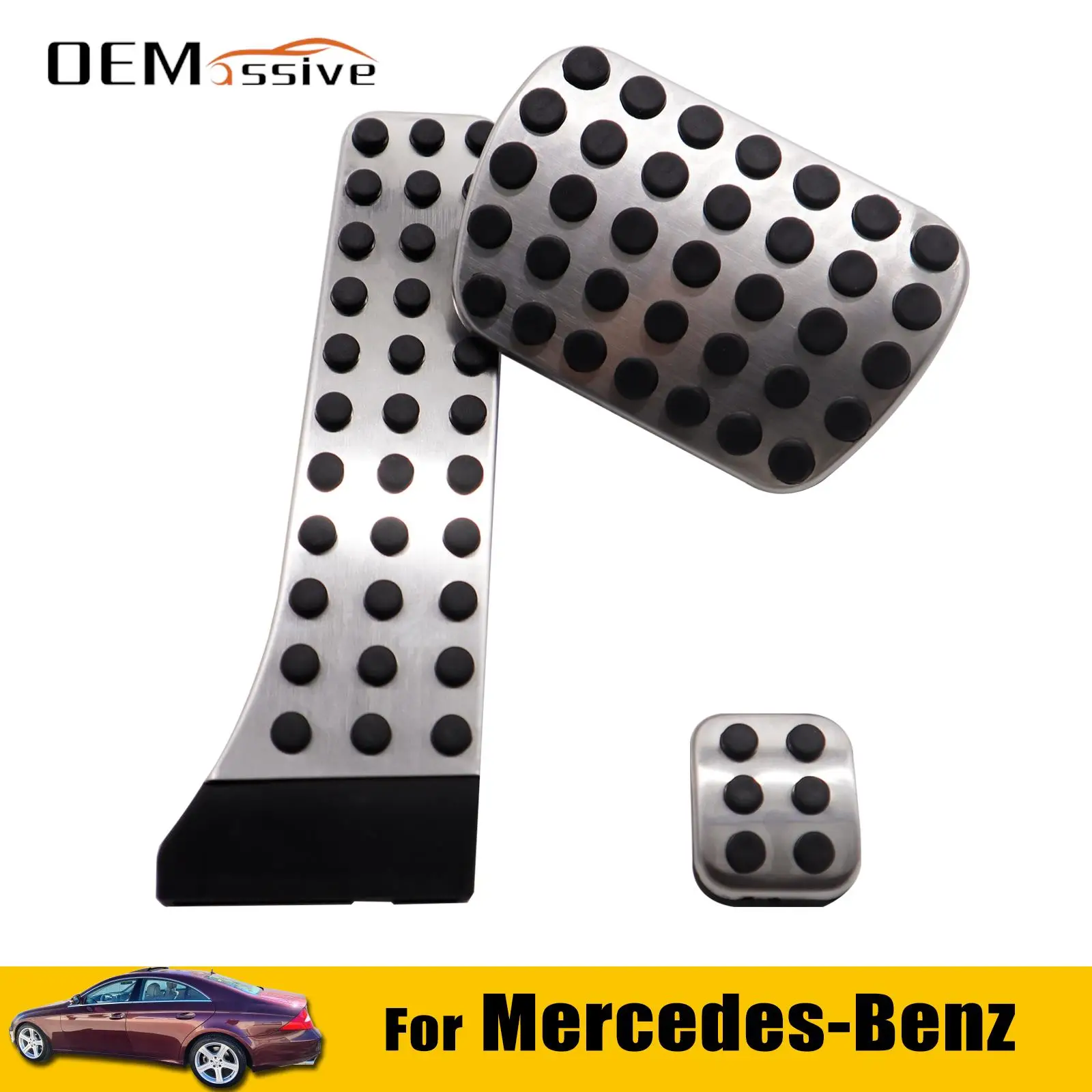 Stainless Steel Gas Brake Pedal Cover Accelerator For Mercedes Benz W203 W204 W205 W211 W212 W221 A208 C E S CLS CLK SL Class AT