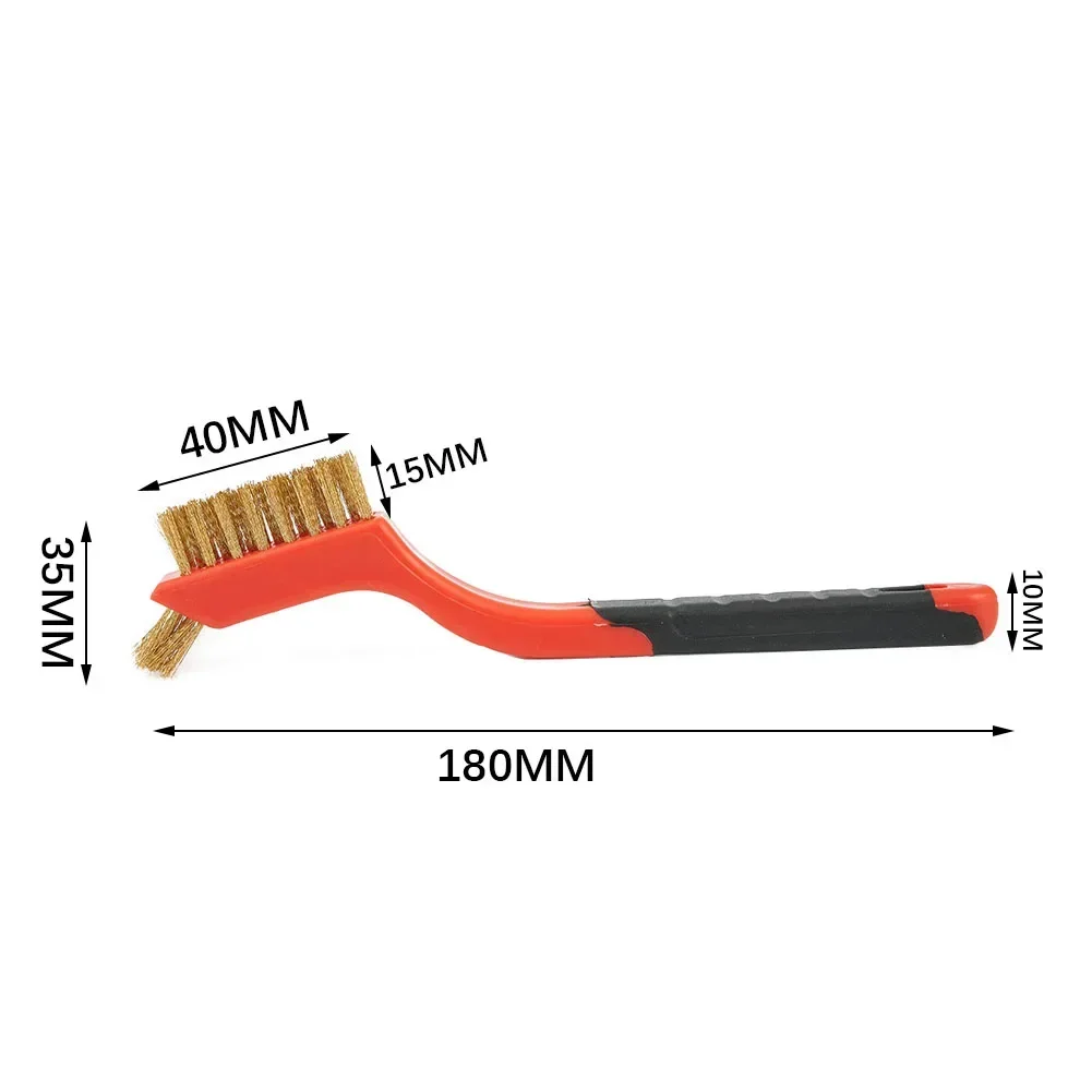2 uds 7 pulgadas cepillo de limpieza Industrial cobre/acero inoxidable/cepillo de alambre de nailon removedor de óxido cepillo de limpieza y pulido