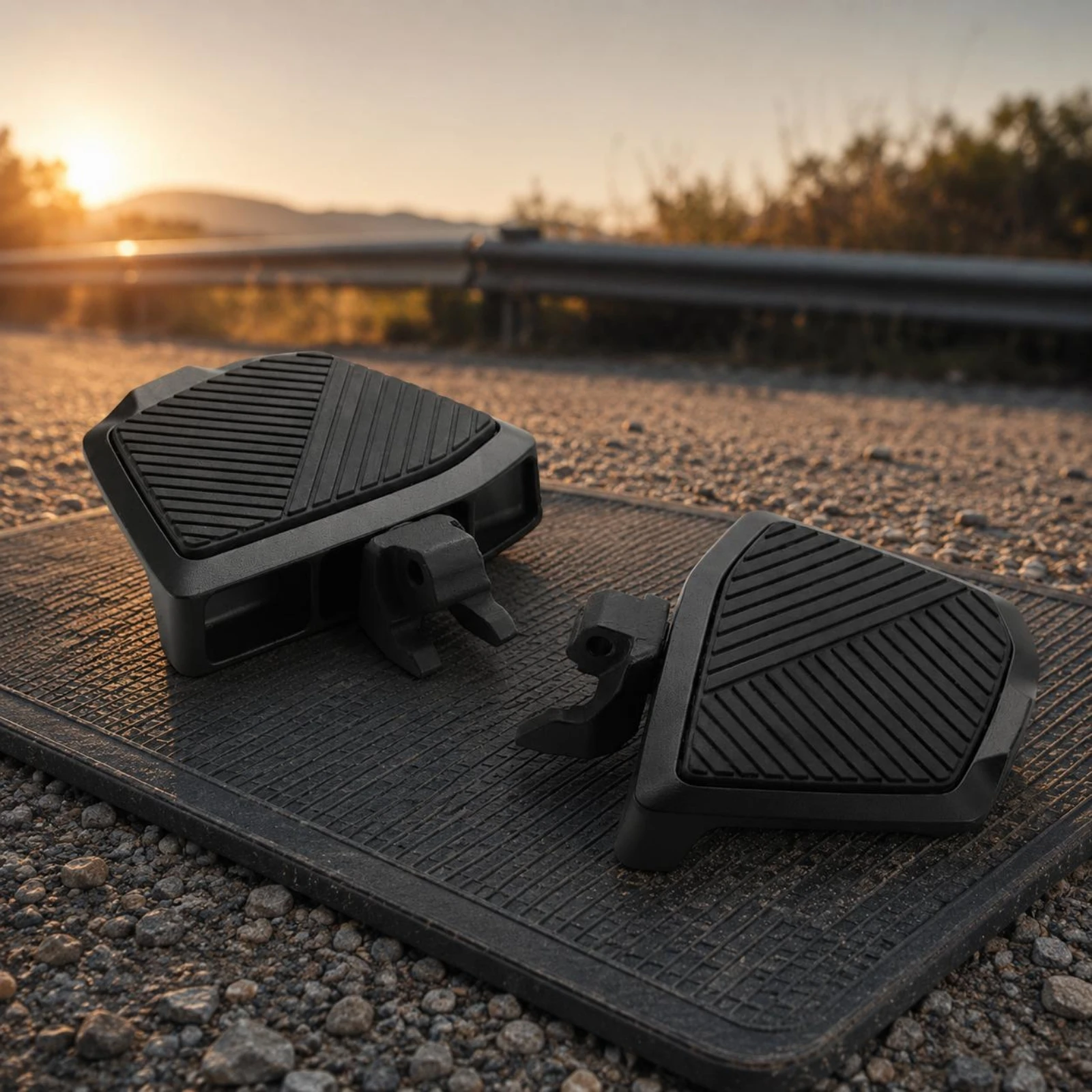 Brake Footboards Textured Extended Footboards Footboard Set Mounting Bracket Motorcycle Accessory Black