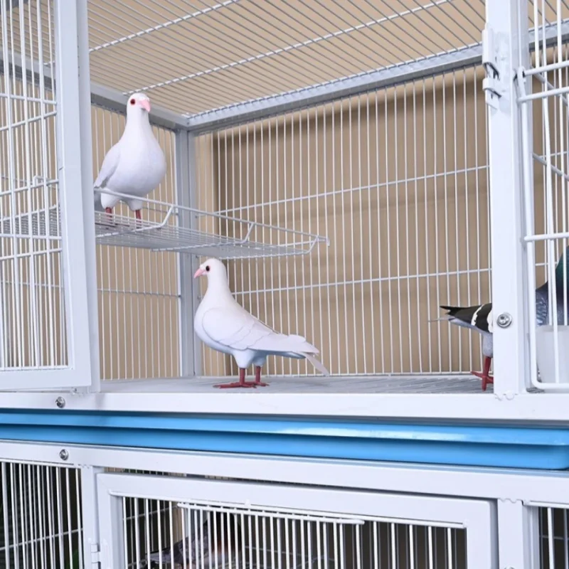 1-Tier Large Metal Breeding Cage Multi Compartment Pigeon Parrot Breeding Cage with Pull-out Trays