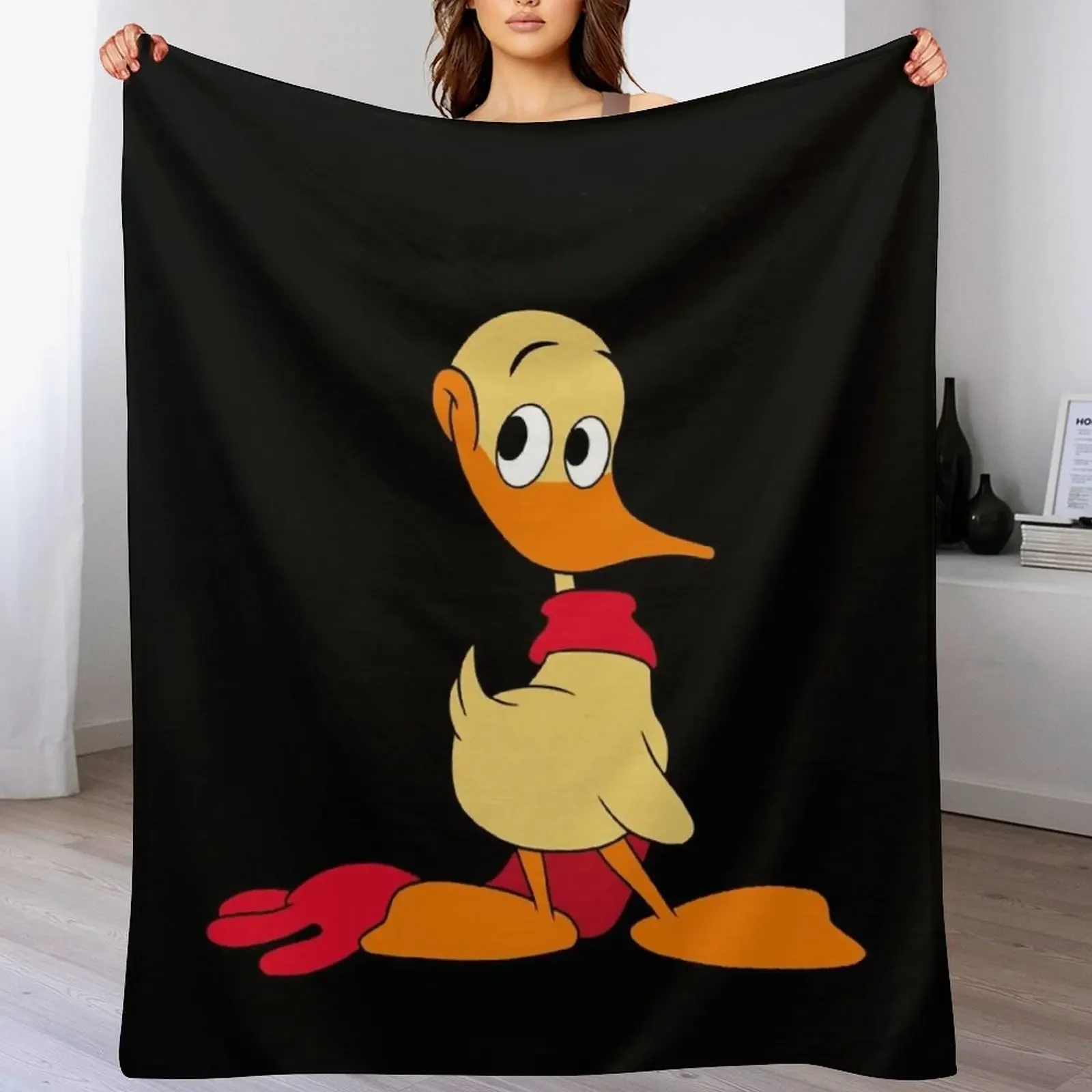 Alfred J. Quack Throw Blanket Cozy Sofa Blanket for TV Watching Napping