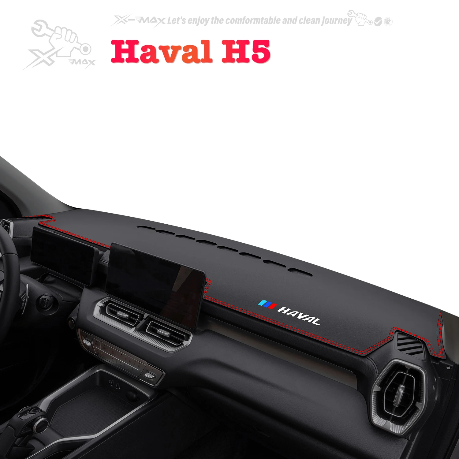 

Left-hand Drive Car Dashboard Mat For Haval H5 2023-2024 Light Blocking Pad Center Console Dash Mat Sunshield protector