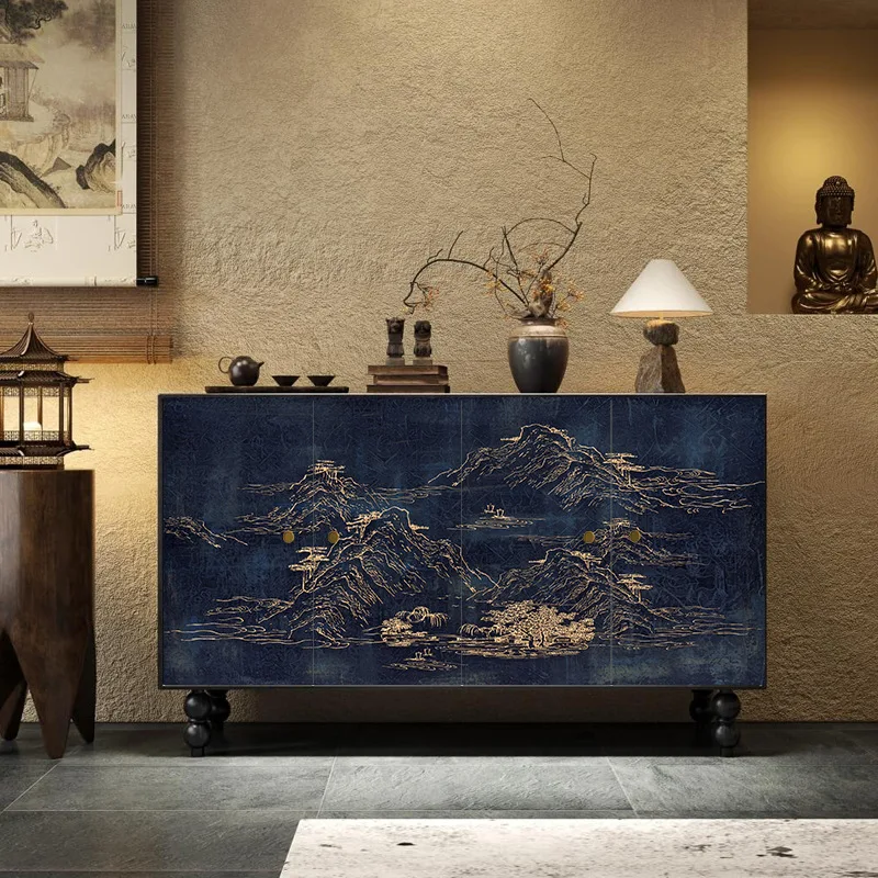 

Entrance living room retro solid wood cabinet, bucket dining side restaurant preparation