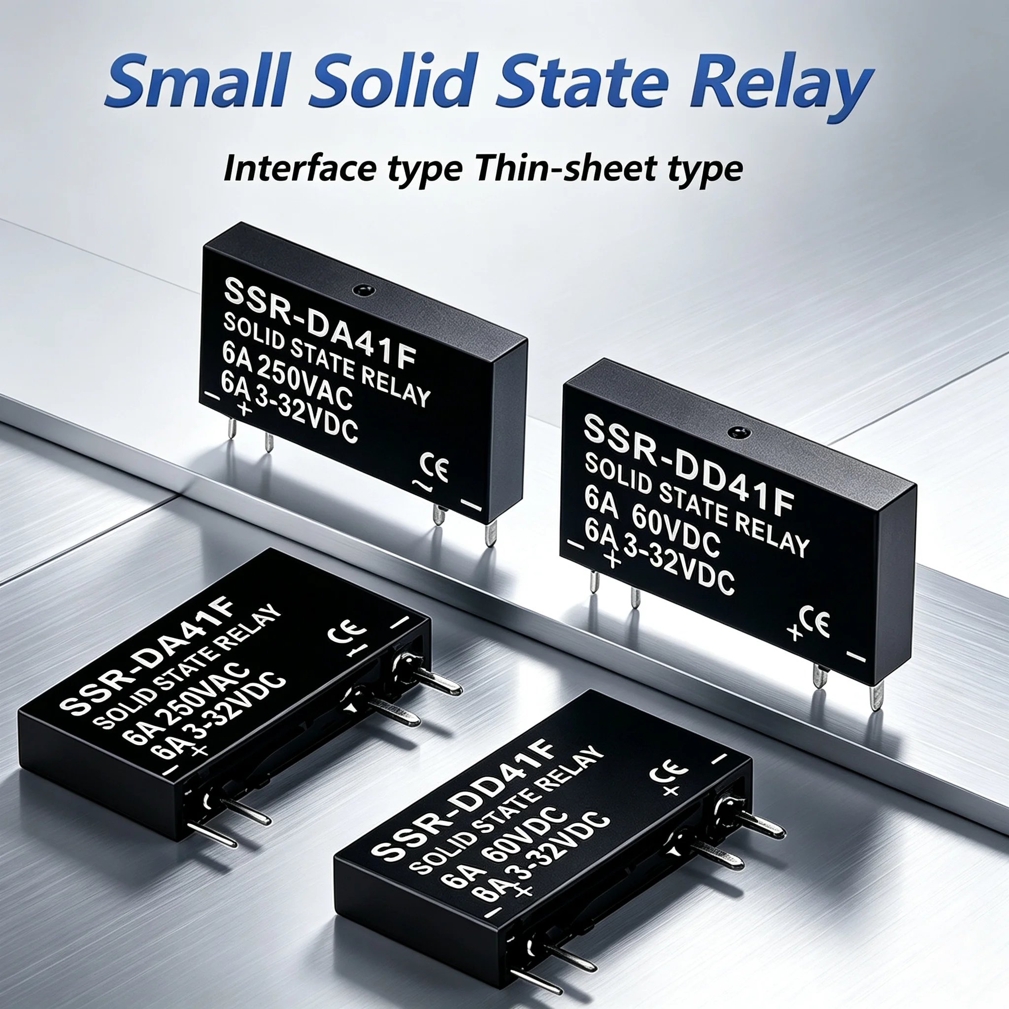 Slim Relay SSR-41FDA SSR-41FDD Solid State Relay 6a Din Rail Relay DC Control AC DC Control DC
