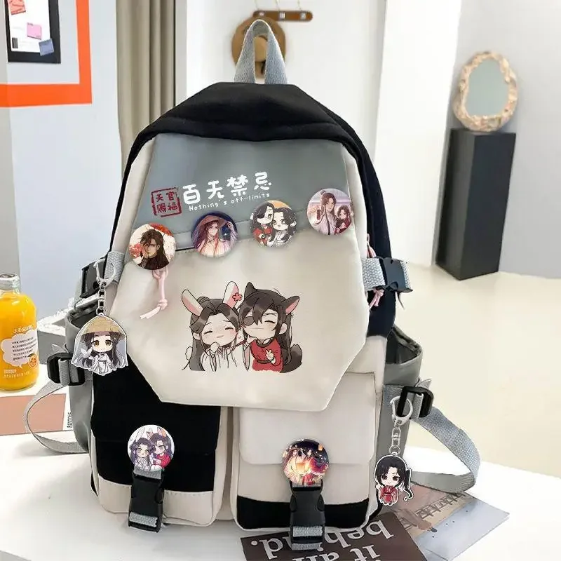 Tian Guan Ci Fu Student School Bag Backpack Cosplay Heaven Official’s Blessing Xie Lian Hua Cheng Bookbag Laptop Travel Rucksack