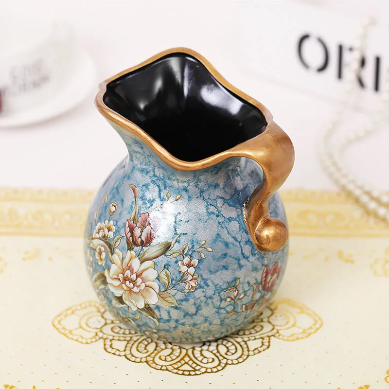 Flower Pattern Decoration Vase, Ancient Ways, Colorful Drawing, Home Restore