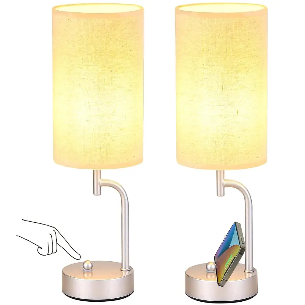 

2 Pa Cordl Bedside Table Lamp, 5000Mah Rechargeable Battery Operated Touch Desk Lamp, 3 Way&Stepl Dimmable Portable Nightstand