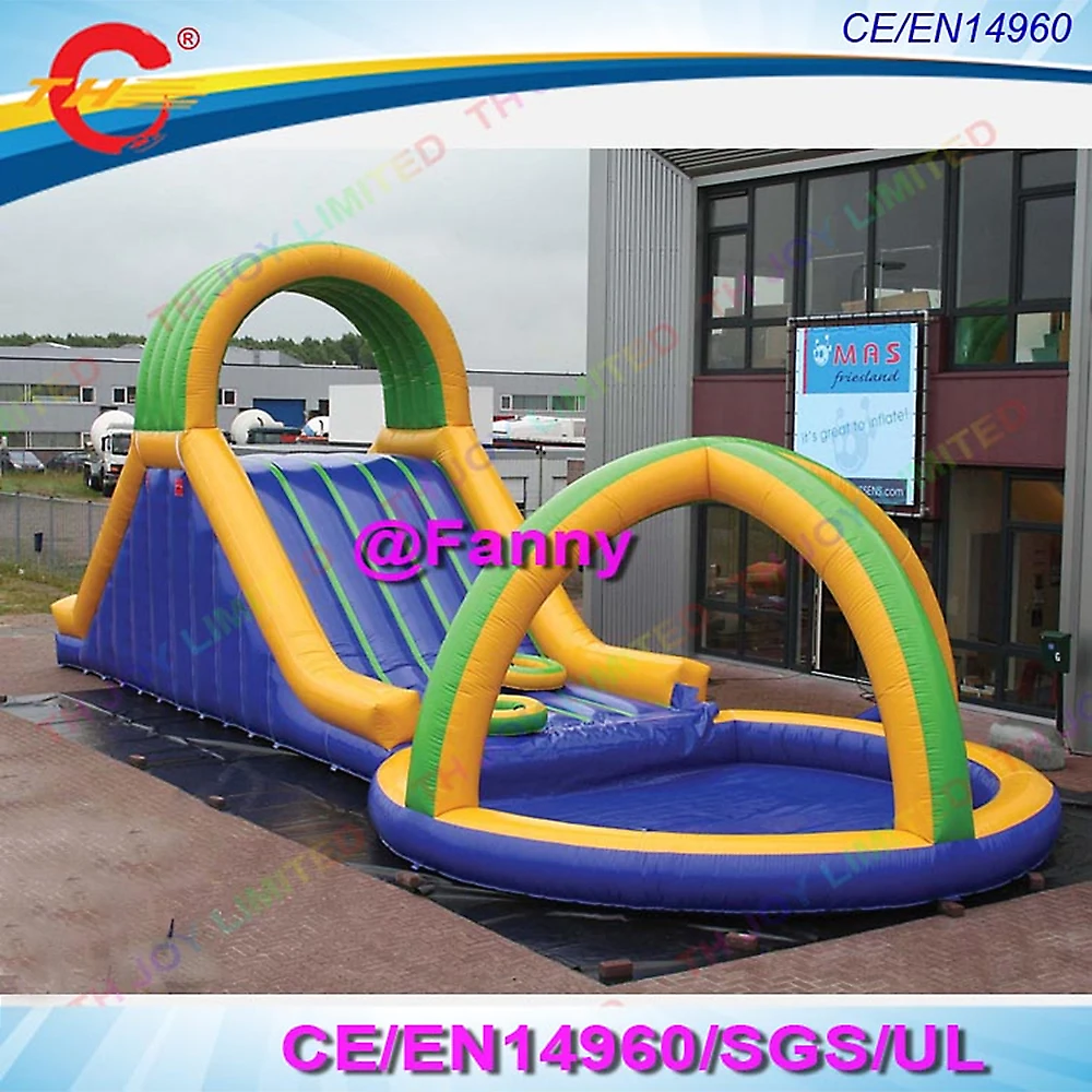 

free sea shipping to port,giant commercial grade inflatable water pool slide for kids,giant inflatable water slide with pool