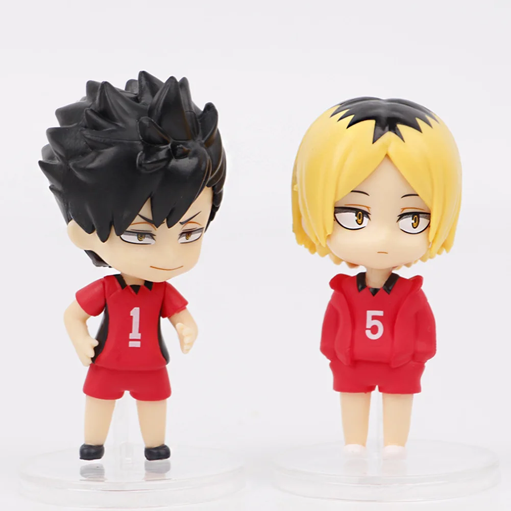 8 Pcs/Lot Standing pose Volleyball Junior Figure lovely 10.5cm Shoyo Tobio Kageyama Kuroo Tetsurou Anime Model Ornament Dolls