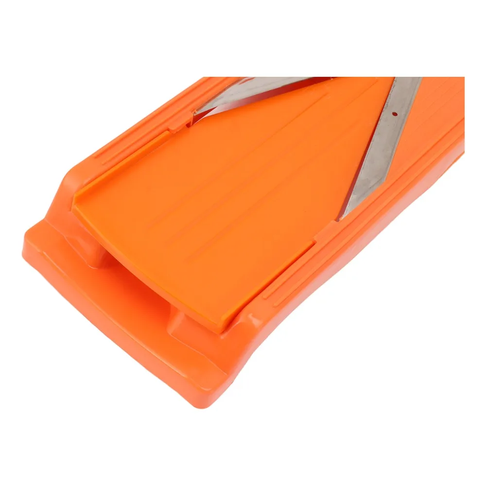 ABS Mandoline Cutter Stainless Steel Blade Orange Vegetable Slicer V Blade Design with Hand Guard Manual Vegetable Cutter