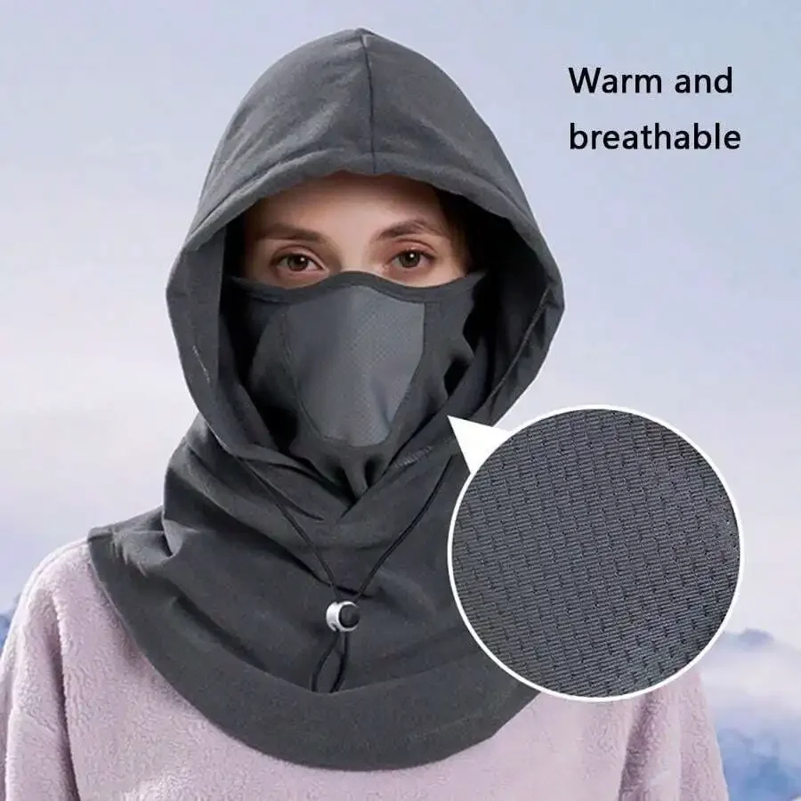 2024 New Fashion Warm Cap Winter Men Women Hat Waterproof Thermal Polar Fleece Balaclava Hat Hooded Neck Warmer Hike Cycling Cap