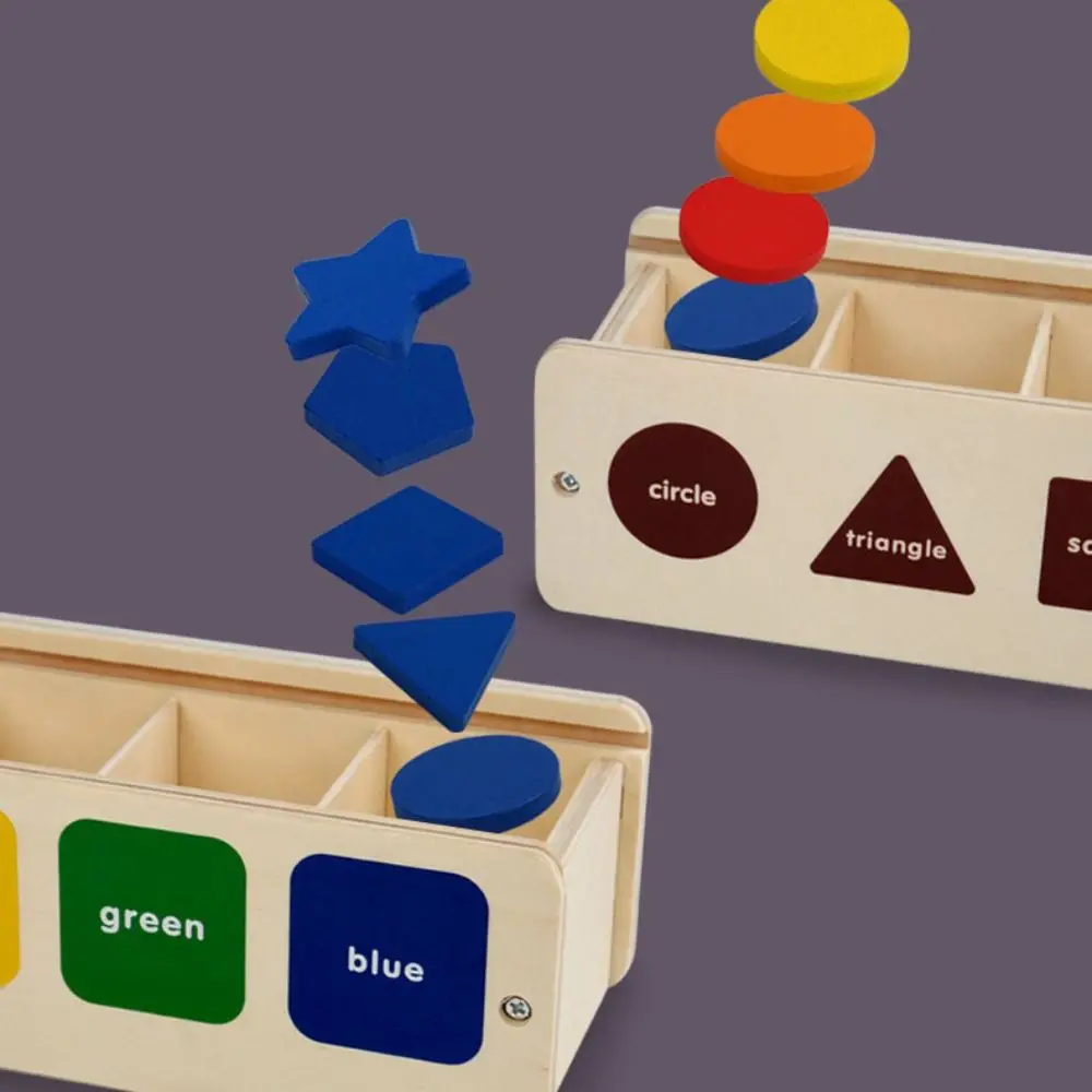 Caixa de classificação de formas de madeira, cognição geométrica, montessori, educação precoce, forma e cor, brinquedo de classificação, artesanato, quebra-cabeça