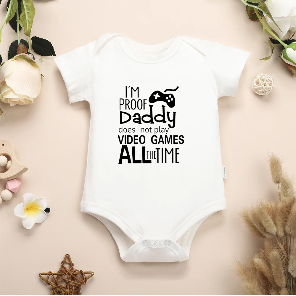 Hot Sell Cotton Baby Onesie 0-24M Funny Letters Print Four Seasons Dropship Newborn Bodysuit Clothes Popular Trendy Y2K Rompers