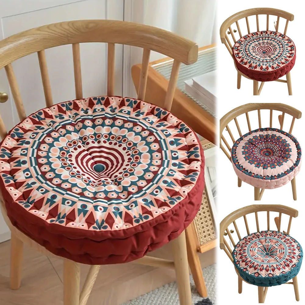 

Bohemian Style Round Floor Mat/ Meditation Mat,Suitable for Home Decoration, Indoor Living Rooms, and Outdoor Yoga Mats 원형 방석