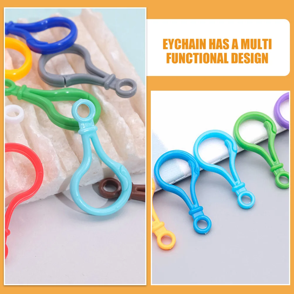 

100pcs Plastic Hooks Diy Clips Sturdy Accessories For Keys Decorations Bags Keychain Buckles Lobster Claw Clasps Keyrings Bulk