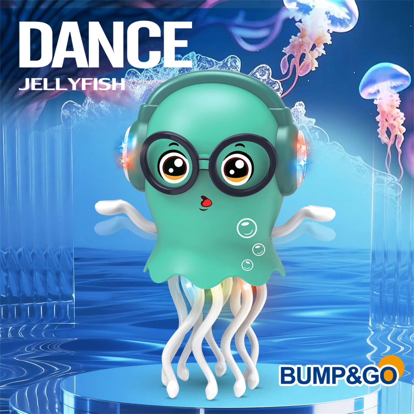 Interactive Dancing Jellyfish Toy Electric Moving & Music Playing Jellyfish Toy Fun Learning Gift for Boys & Girls
