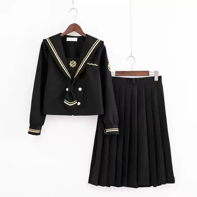 مجموعة Preppy قمصان فتاة السمين بدلة بحار طالب 2025 اليابان موضة Jk موحدة مطوي تنورة حجم كبير النساء كوس تنورة sdff2
