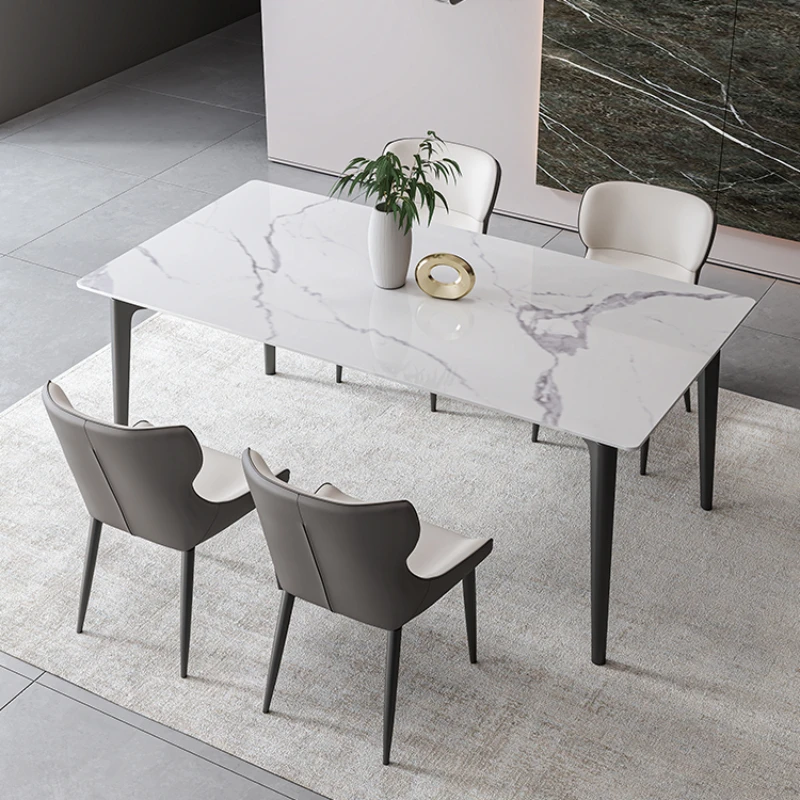 Modern Kitchen Table Elegant Dining Tables Room Chairs Luxury Sedentary Rectangular Service Dinning Bord Bwrdd Designer Coffee