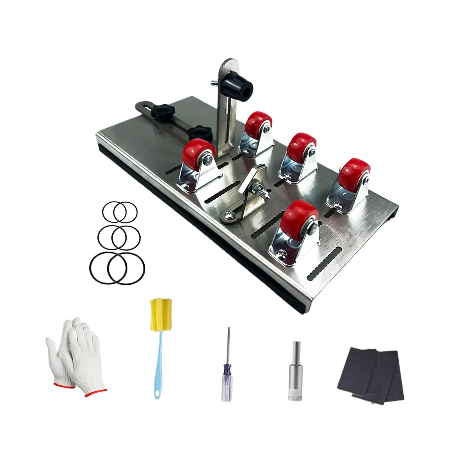 Glass Bottle Cutter Stainless Steel DIY Tool Set with Support Wheels for Wine Beer Liquor and Champagne Bottles