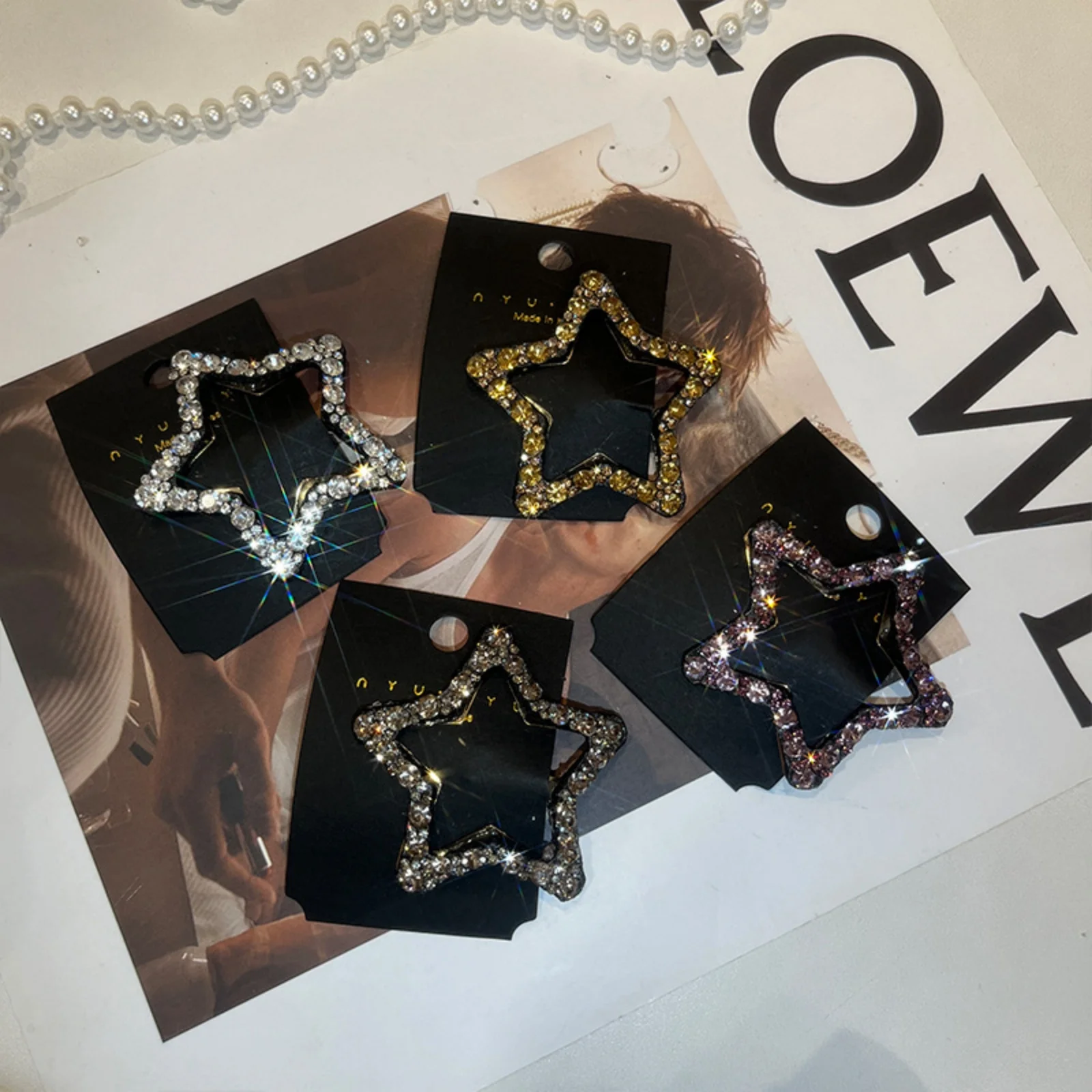 1/4 Buah Jepit Rambut Bintang Berlian Imitasi untuk Wanita: Aksesori Rambut Bergaya untuk Meningkatkan Updo Anda, Ideal untuk Pesta & Tampilan Sehari-hari