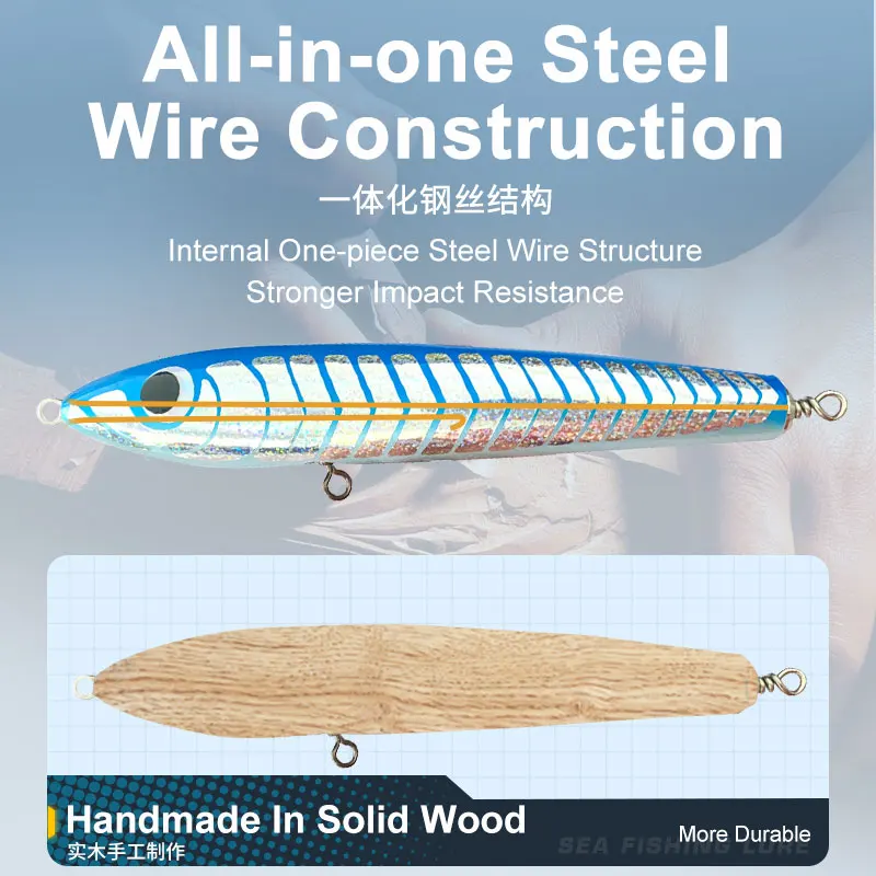 Obsession WD101 – Señuelo lápiz de madera flotante para arrastre - imagen 4