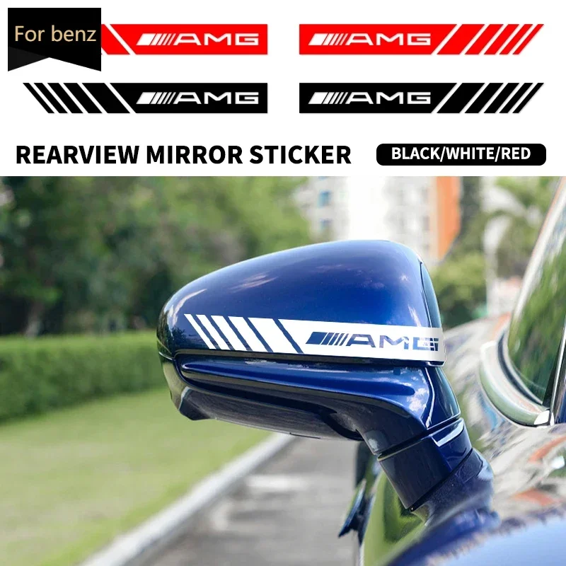 

. **2 шт., зеркало заднего вида, боковая наклейка в полоску, наклейка на кузов автомобиля для AMG W212 W213 W205 W177 W247 W176 CLS CLA