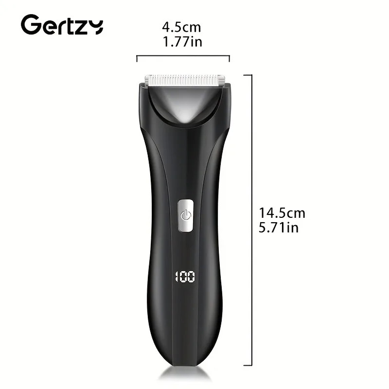 Mens Electric Body Trimmer and Shaver, USB Rechargeable 2-in-1 Grooming Tool, Ceramic Blades for Smooth Full Body Trimming, Multi-Purpose for Armpit, Arm, Leg & Beard, Skin-Friendly, Ideal Father’s Day Gift for Men