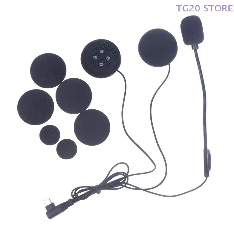 Auriculares Bluetooth para casco, interfaz de TYPE-C para LEXIN B4FM GTX G2P G16 G1 MeshCom Novus, sistema de comunicación de Audio para motocicleta