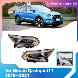 Car Headlights Assembly for Nissan Qashqai J11 Rogue Sport 2019 2020 2021 LED Lamp Fog Lights Corner Halogen Warning Accessories