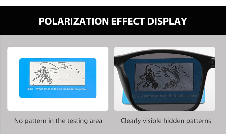 2024 neue Herren Business Polarisierte Sonnenbrille Quadratischen Rahmen Mode Sonnenbrillen Outdoor Angeln Fahren – Detail 4