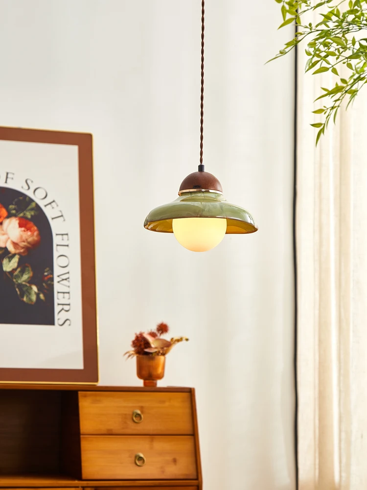 

Ceramic lamp French retro restaurant bar desk lamp vintage homestay hallway lamp bedroom bedside pendant light