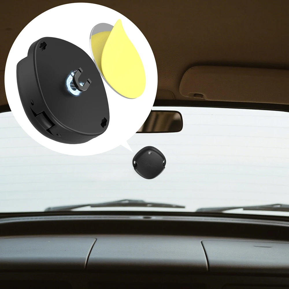 2/1pcs voor Airtag Magnetische Zelfklevende Case Verborgen Zwarte Beschermhoes met Kabelbinder Houder Binding Tape Tracker voor Auto Fiets