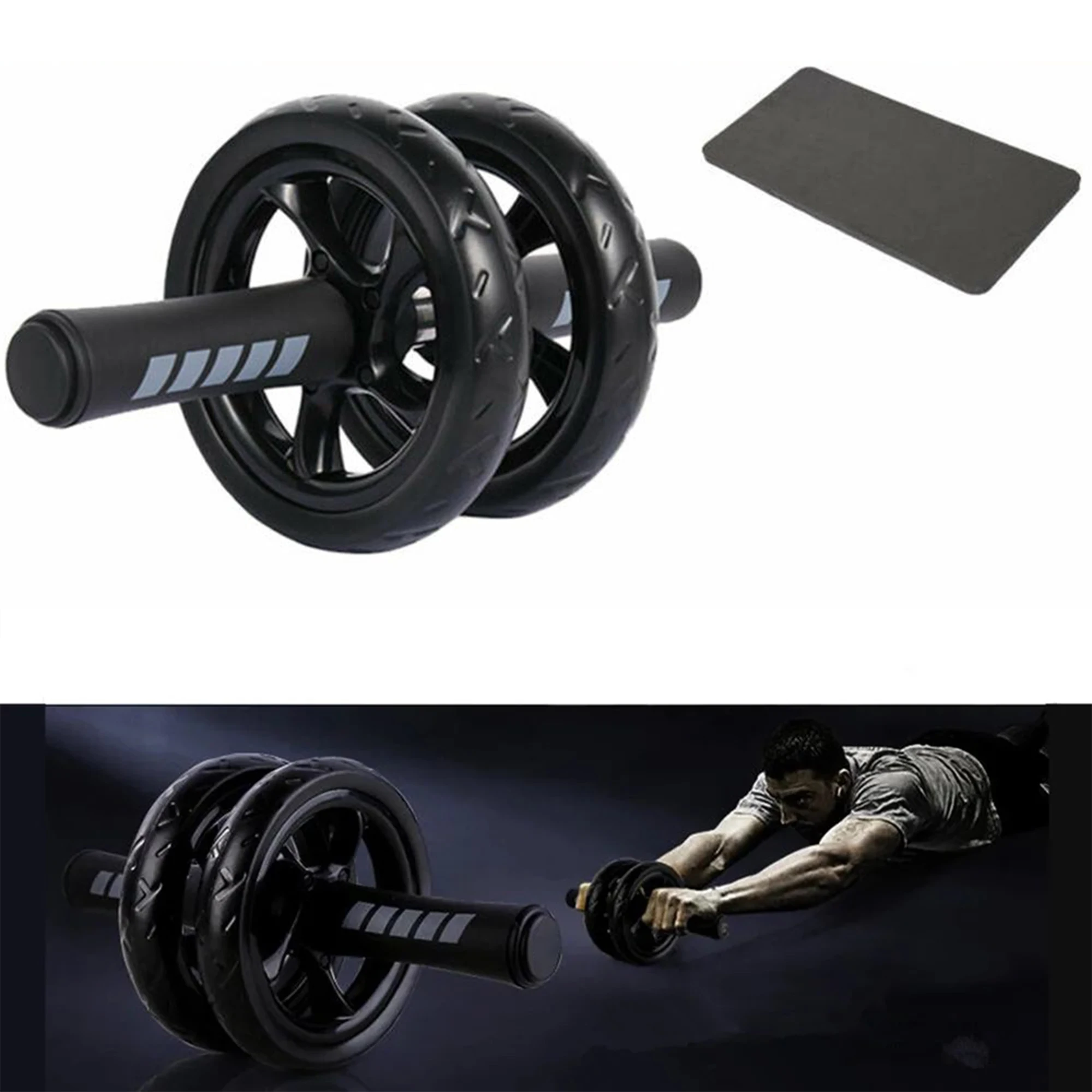 Abs New Keep Fitness Wheels No Noise ruota addominale Ab Roller con tappetino per esercizi Muscle Hip Trainer Equipment