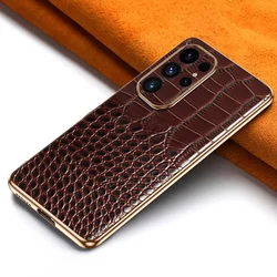 Genuine Leather Phone Case for Samsung Galaxy S 24 S23 S24 Ultra S22 Plus S21 FE 5G Note 20 Ultra S24+ Luxury Protection Cover