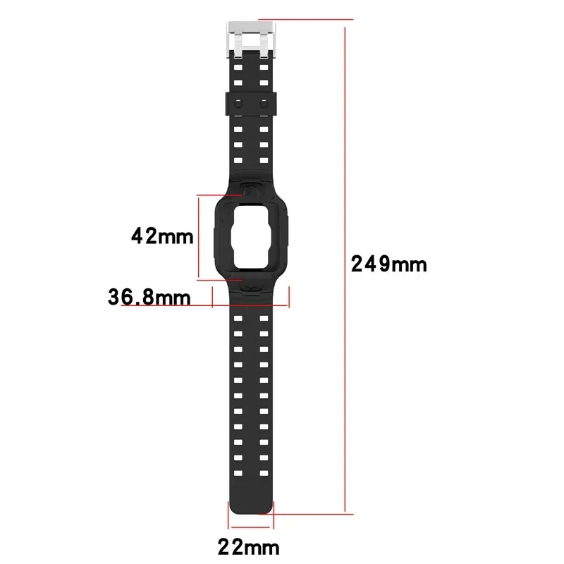 Custodia con cinturino in silicone per Xiaomi Redmi Watch 2 Lite Smart Watch cinturino sportivo di ricambio per Redmi Watch 1 2 Correa