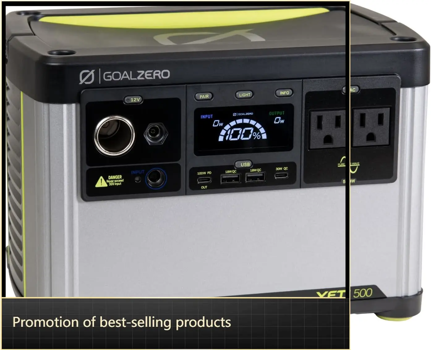 

Portable Power Station 499 Watt Hour Lifepo4 Battery Water Resistant Dustproof Solar Generator Outdoors Camping Tailgating Home