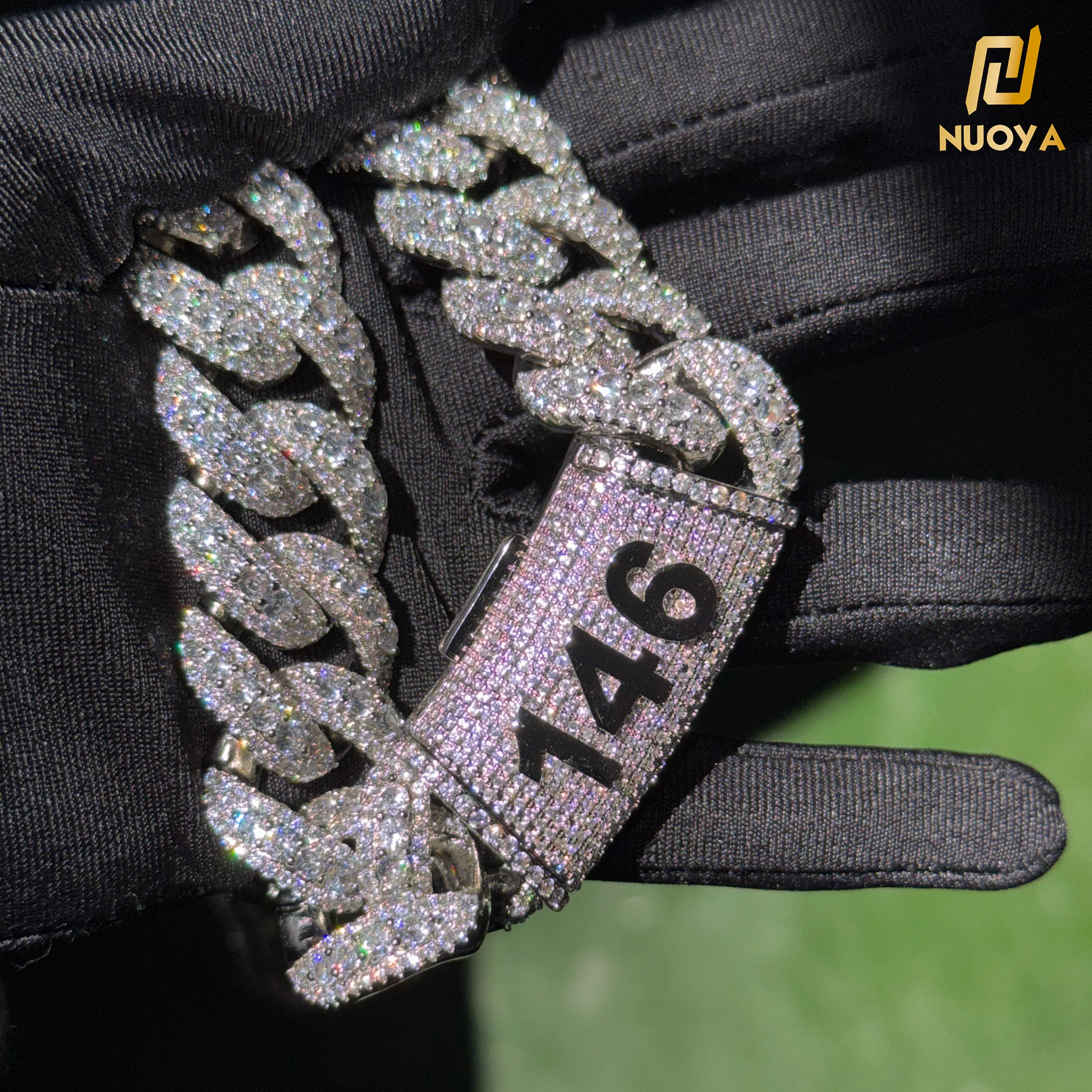 Alinoya Hip Hop Iced Out Heavy Big Size Trendy Jewelry Miami Cuban Link Chain Bracelet 22MM Wide Custom Clasp for Names Numbers view 5