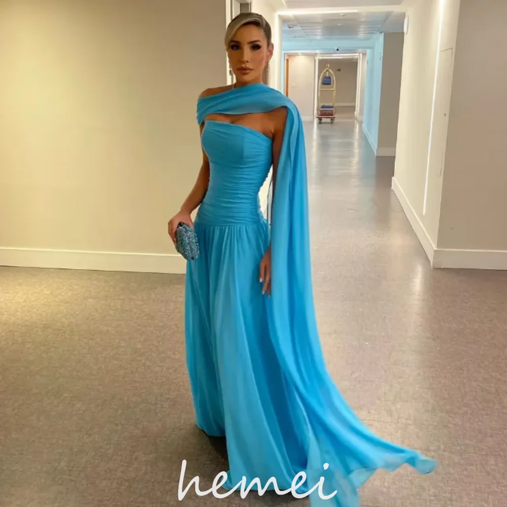 

Casual Boho Customized A Line Floor Length Prom Dress Party Gowns Floor Length Strapless Bridemaid Dress فساتين سهرة