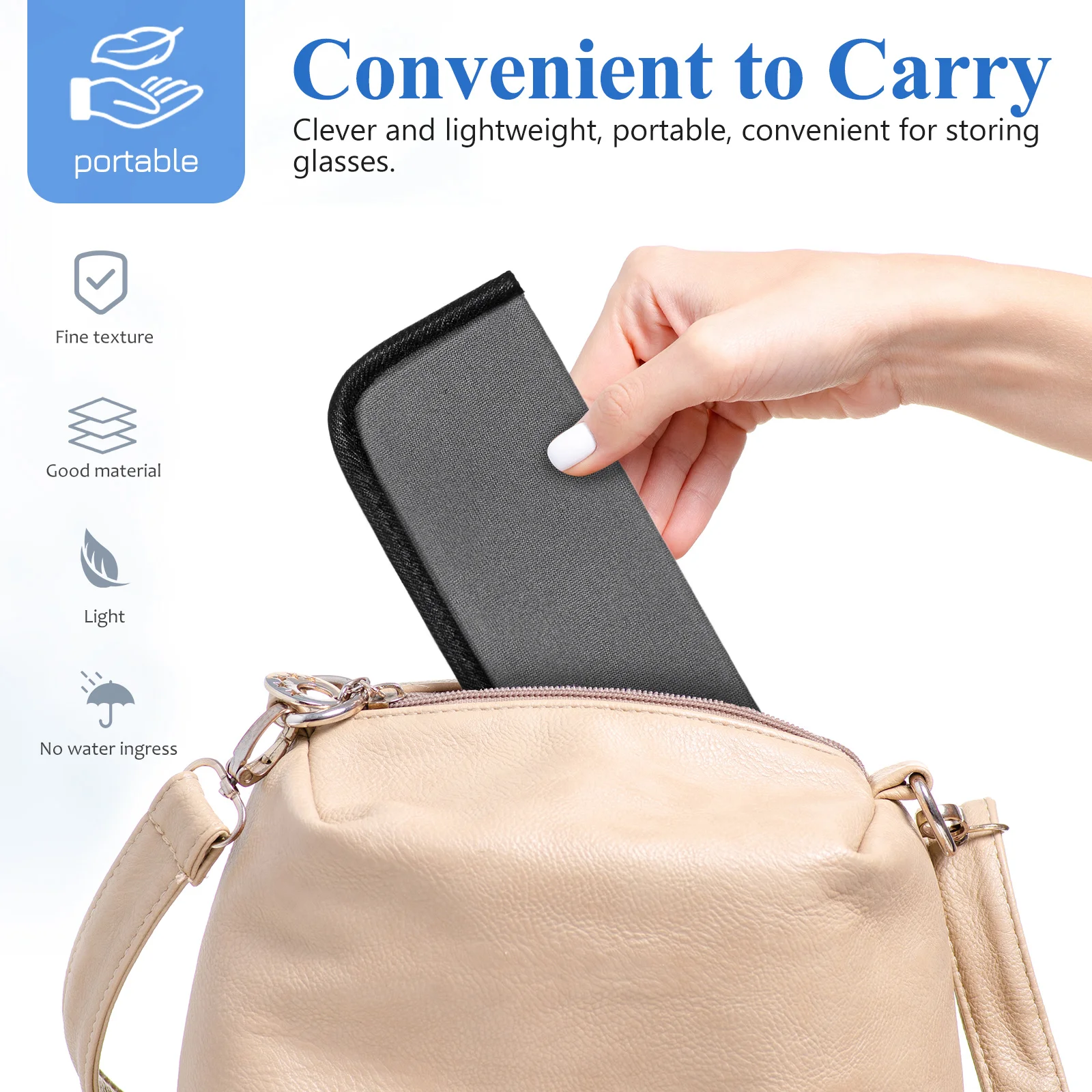 

3Pcs Eyeglass Bag Protective Eyewear Sleeve Portable Glasses Case Small Storage Holder Eyeglass Case for Women