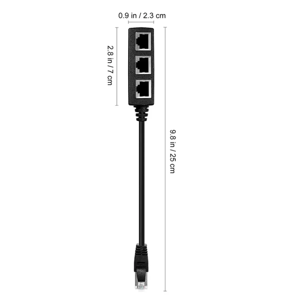 New Female LAN Network Cable Splitter for Cat5 Cat6 Extension RJ45 Ethernet Splitter Cable with 1 Port Male To 3 Ports