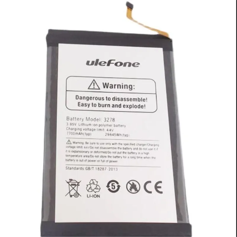 In Stock 2023 production date for Ulefone note 12P battery 7700mAh Long Standby Time for Ulefone 3278 battery