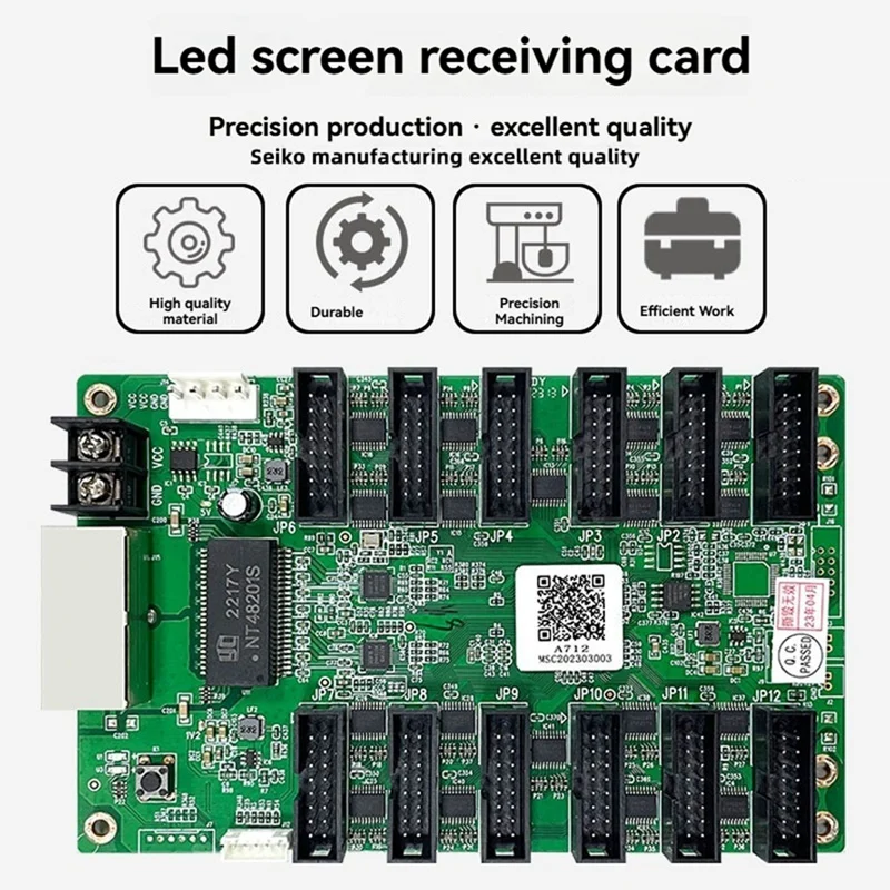 A712 بطاقة الاستقبال وحدة تحكم جدار الفيديو شاشة عرض LED RGB مصفوفة HBU75 بطاقة التحكم وحدة الألوان الكاملة