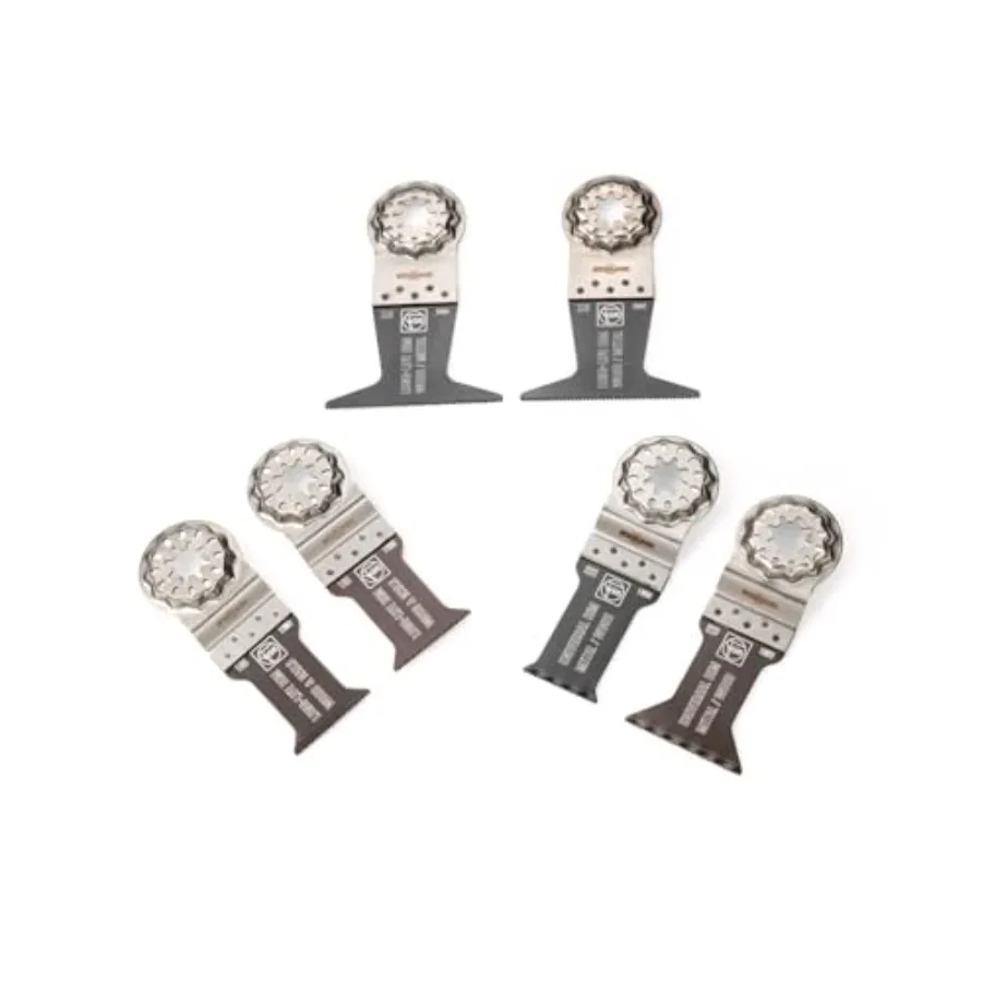 6-Piece Starlock Oscillating Tool Blade Set for Wood and Met