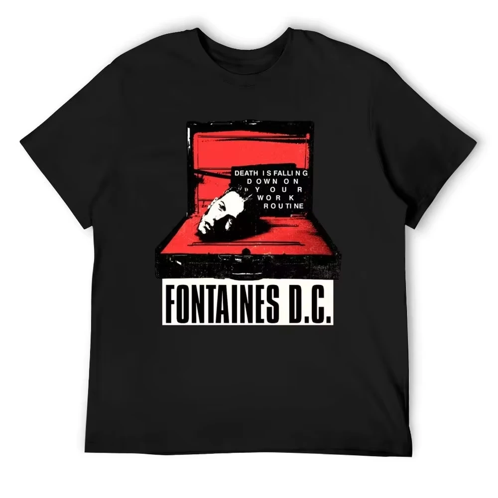 

Футболка DC Fountain в стиле хиппи, уличная ретро-футболка, женская удобная футболка в уличном стиле, парная, высококачественная, с короткими рукавами